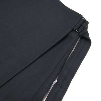 22秋冬 ウール ラップ ロング スカート / Super160S Wrapped フレア ベルト