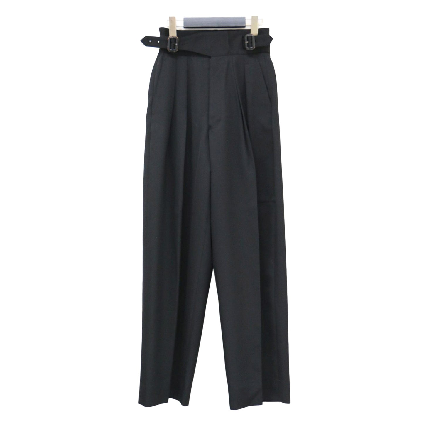 グルカ スラックス / グルカパンツ ベルトバックル センタープレス ウール