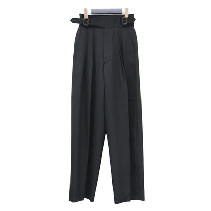 グルカ スラックス / グルカパンツ ベルトバックル センタープレス ウール