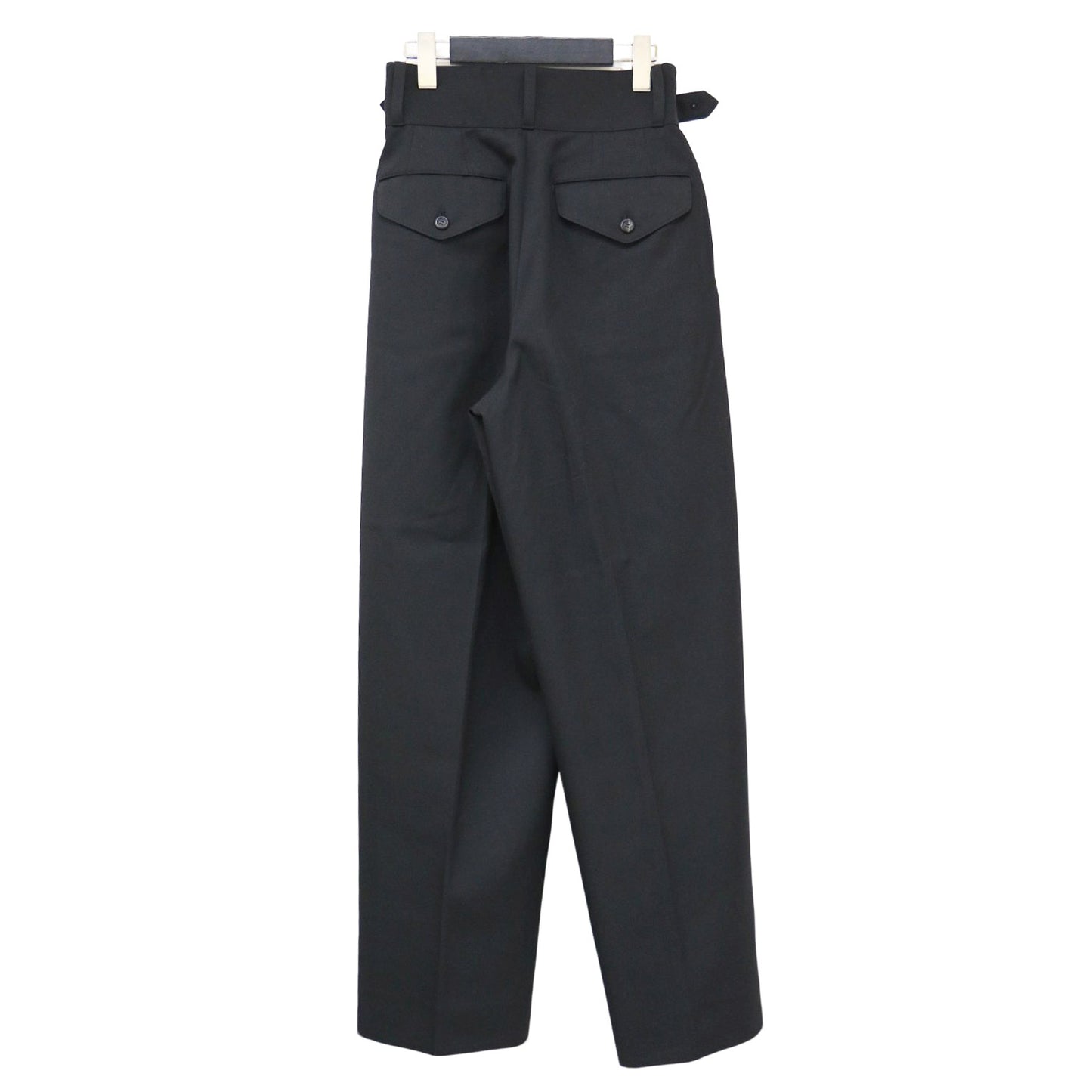 グルカ スラックス / グルカパンツ ベルトバックル センタープレス ウール