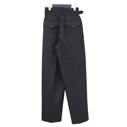 グルカ スラックス / グルカパンツ ベルトバックル センタープレス ウール