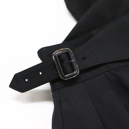 グルカ スラックス / グルカパンツ ベルトバックル センタープレス ウール