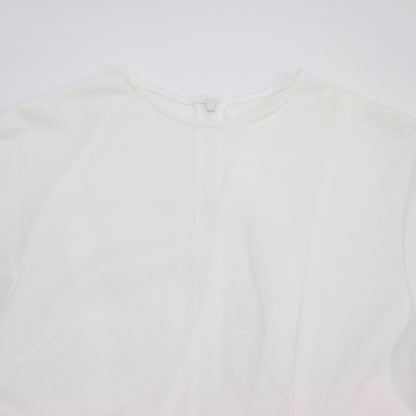 ジャージー 布帛 コンビ ロング ワンピース / Ercilia combi tex jersey dress ドレス 半袖 ラウンドネック フレア 切替
