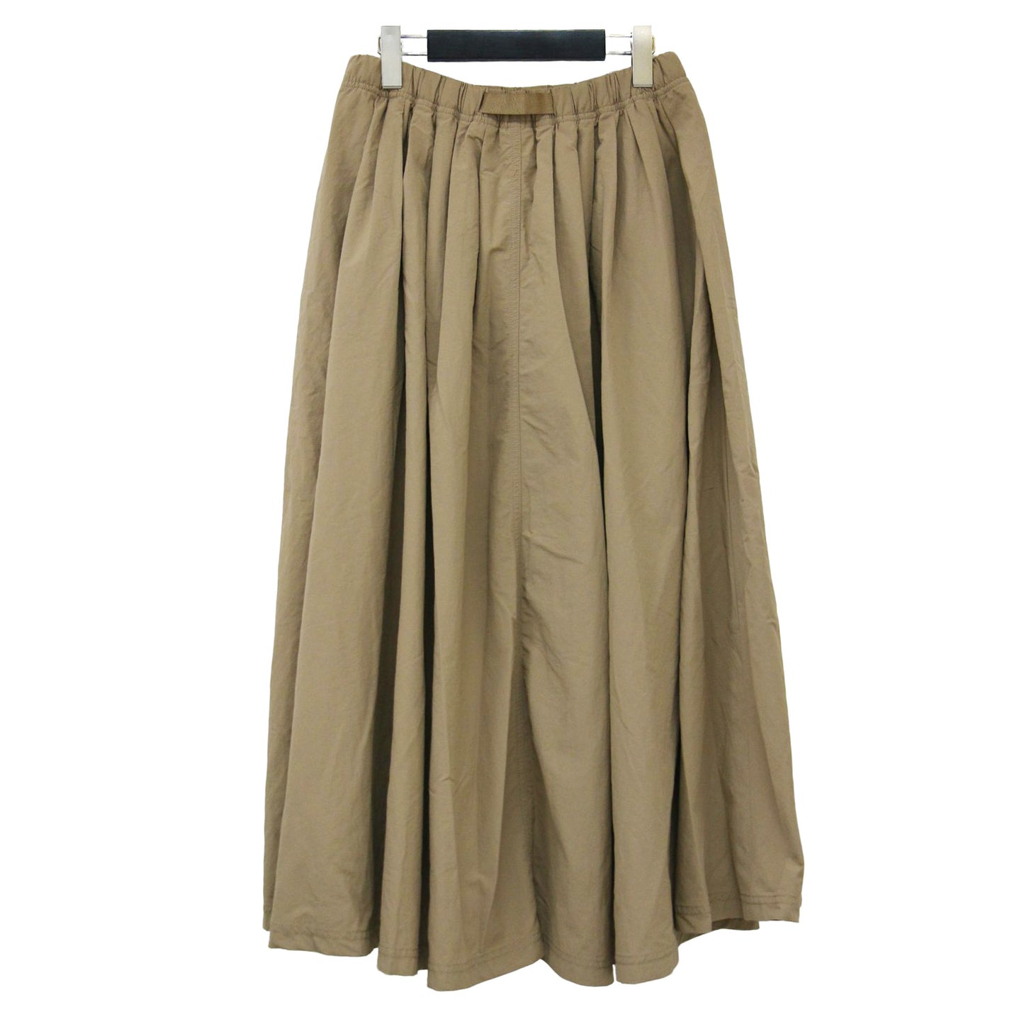 × BEAMS BOY 別注 プールナイロン ロング スカート / ギャザー フレア ボリューム