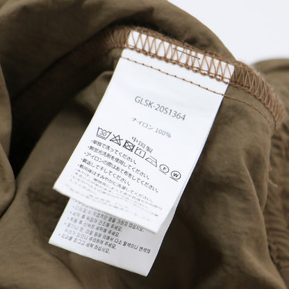 × BEAMS BOY 別注 プールナイロン ロング スカート / ギャザー フレア ボリューム