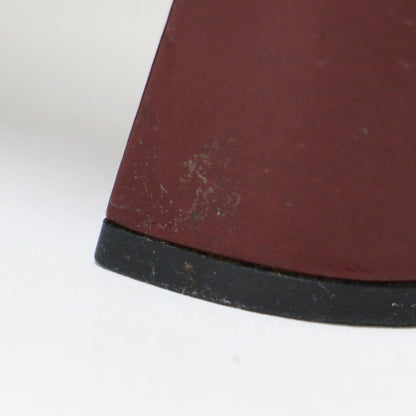 リボン付き エナメル パンプス / ラウンドトゥ チャンキーヒール レザー イタリア製