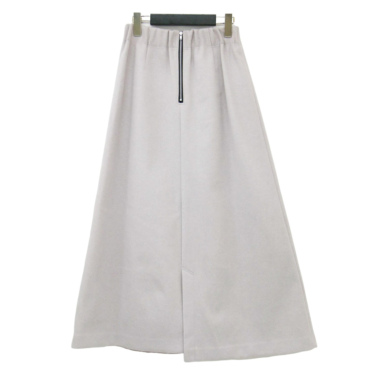 アンゴラ混 フラノフリース Aライン スカート / ロング丈 フレア フロントタック