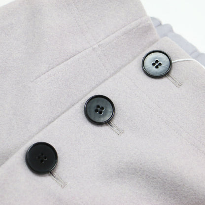 アンゴラ混 フラノフリース Aライン スカート / ロング丈 フレア フロントタック