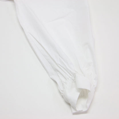 ベスト ドッキング フレア ブラウス / vest docking flare blouse プルオーバー ハイネック ギャザー ウール コットン