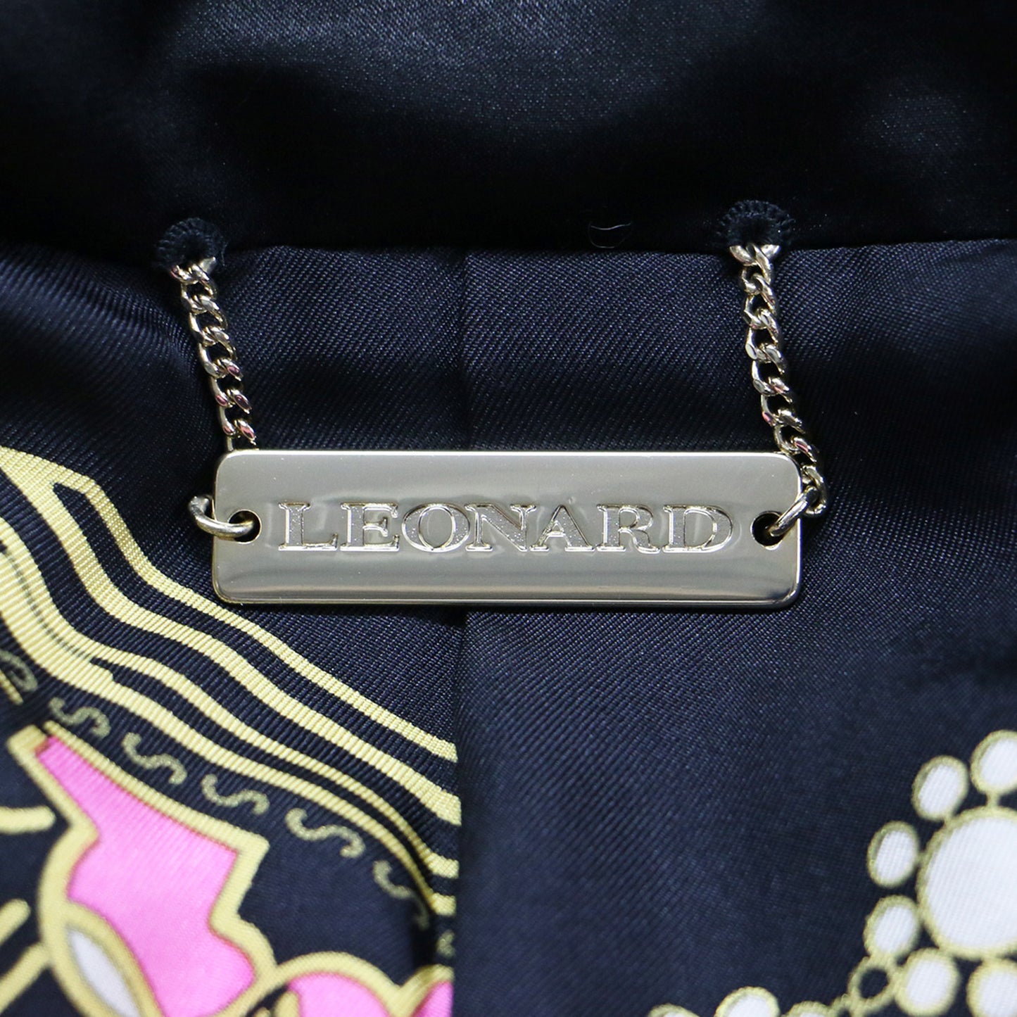 ファー付き ロングコート / ベルト付き 花柄 総柄