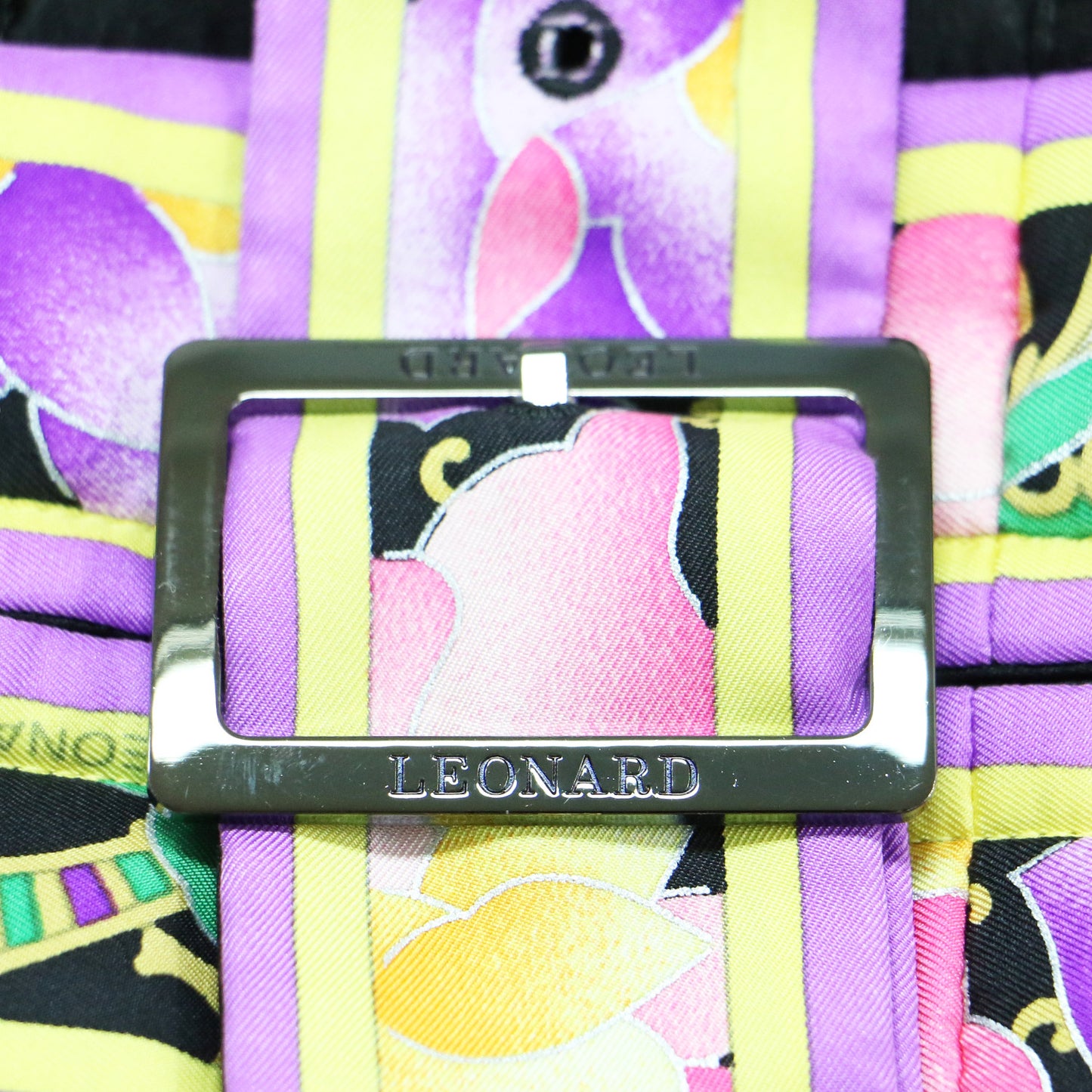 ファー付き ロングコート / ベルト付き 花柄 総柄