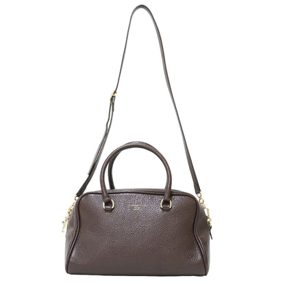 レザー ボストンバッグ / 2WAY ショルダーバッグ ロゴ 牛革