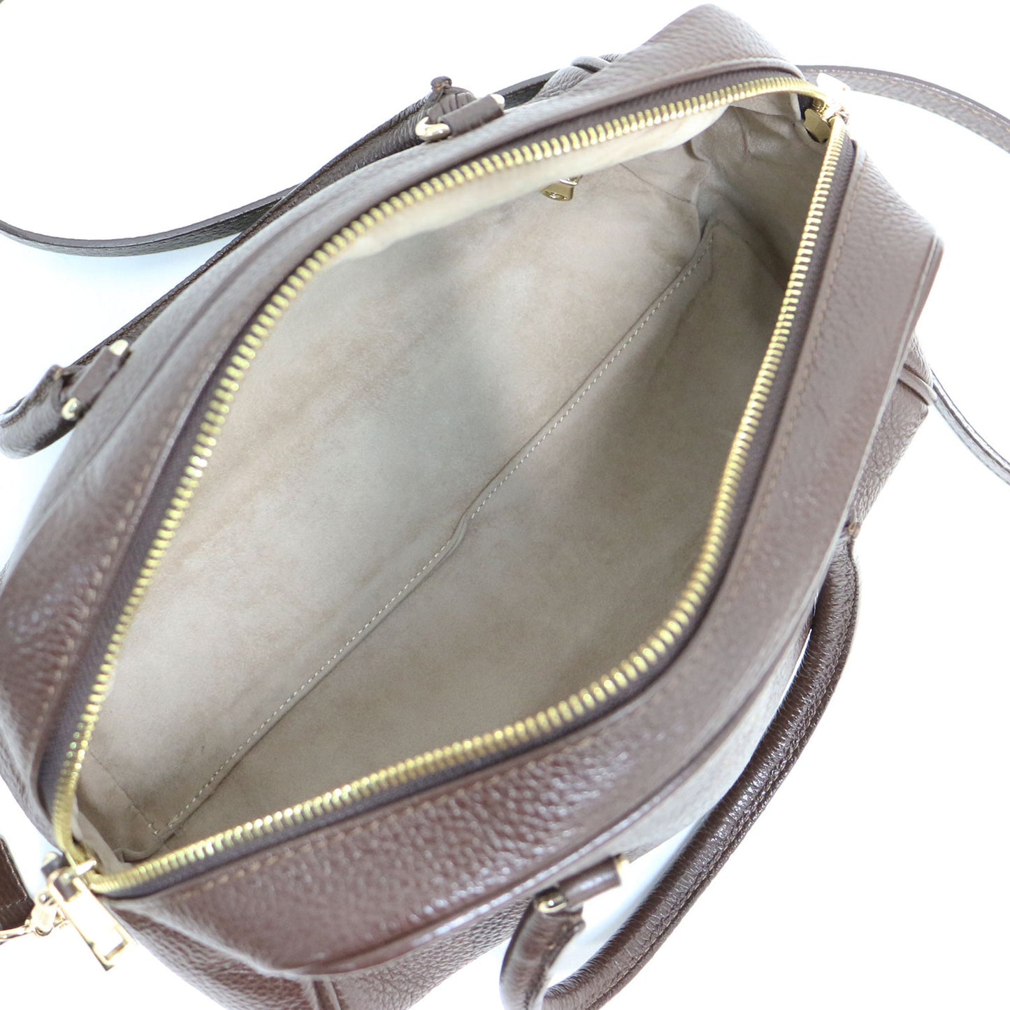 レザー ボストンバッグ / 2WAY ショルダーバッグ ロゴ 牛革