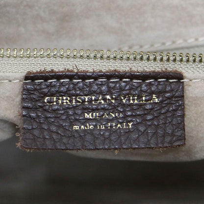 レザー ボストンバッグ / 2WAY ショルダーバッグ ロゴ 牛革