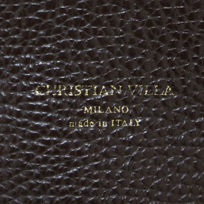 レザー ボストンバッグ / 2WAY ショルダーバッグ ロゴ 牛革