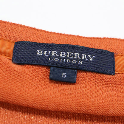 Vネック 半袖 カーディガン / サマーニット ニット ボーダー ハイゲージ レーヨン シルク