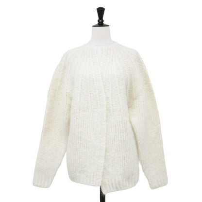 23秋冬 アルパカ モヘヤ ルーズカーディガン / ALPACA MOHAIR LOOSE ニット 長袖 ラグラン ワイド チュニック丈 ウール