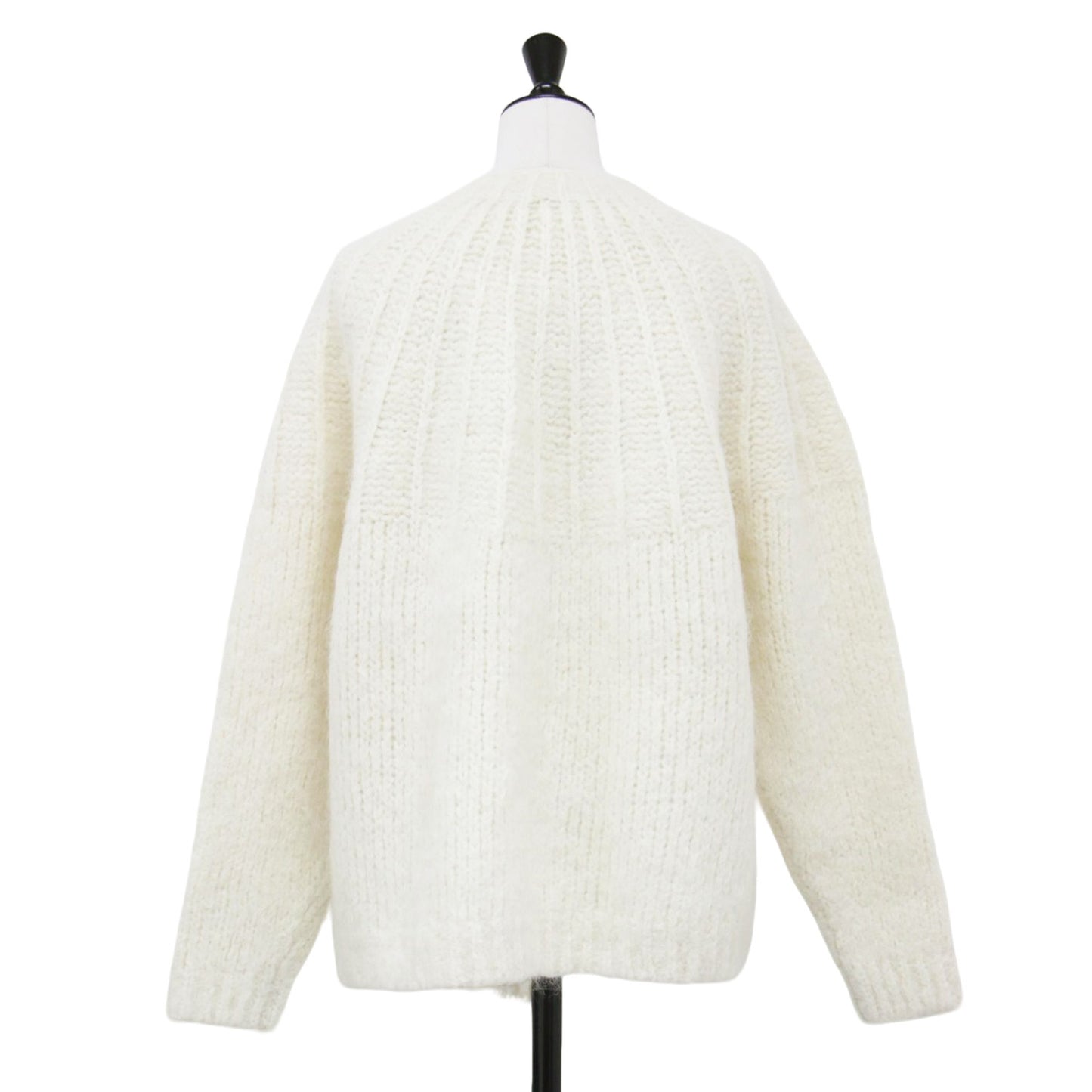 23秋冬 アルパカ モヘヤ ルーズカーディガン / ALPACA MOHAIR LOOSE ニット 長袖 ラグラン ワイド チュニック丈 ウール