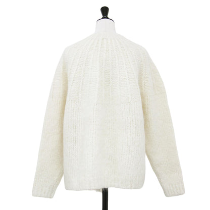 23秋冬 アルパカ モヘヤ ルーズカーディガン / ALPACA MOHAIR LOOSE ニット 長袖 ラグラン ワイド チュニック丈 ウール