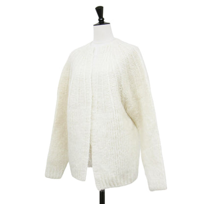 23秋冬 アルパカ モヘヤ ルーズカーディガン / ALPACA MOHAIR LOOSE ニット 長袖 ラグラン ワイド チュニック丈 ウール