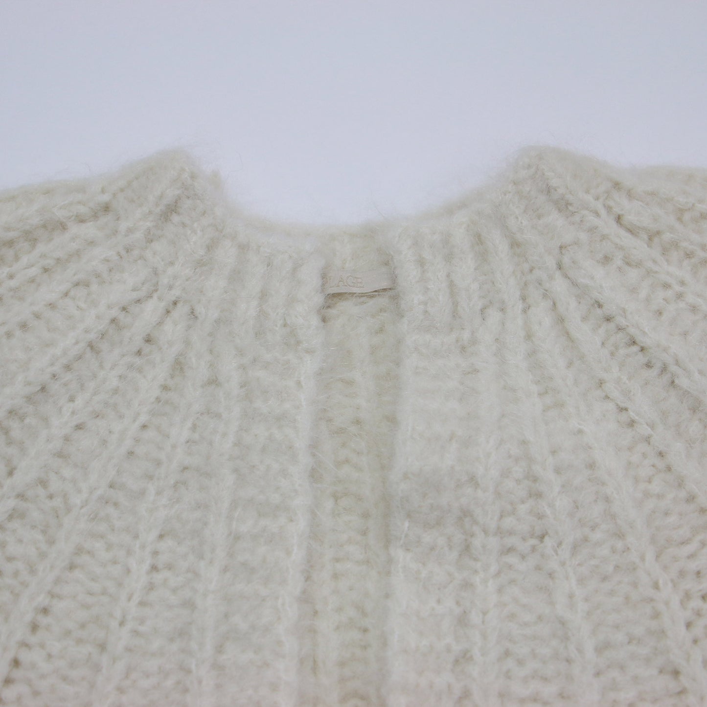 23秋冬 アルパカ モヘヤ ルーズカーディガン / ALPACA MOHAIR LOOSE ニット 長袖 ラグラン ワイド チュニック丈 ウール