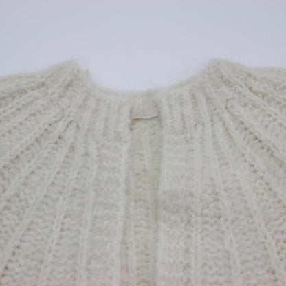 23秋冬 アルパカ モヘヤ ルーズカーディガン / ALPACA MOHAIR LOOSE ニット 長袖 ラグラン ワイド チュニック丈 ウール
