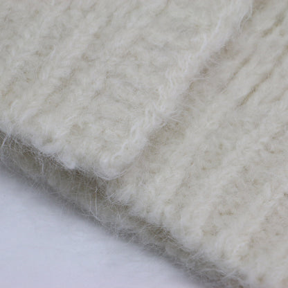 23秋冬 アルパカ モヘヤ ルーズカーディガン / ALPACA MOHAIR LOOSE ニット 長袖 ラグラン ワイド チュニック丈 ウール