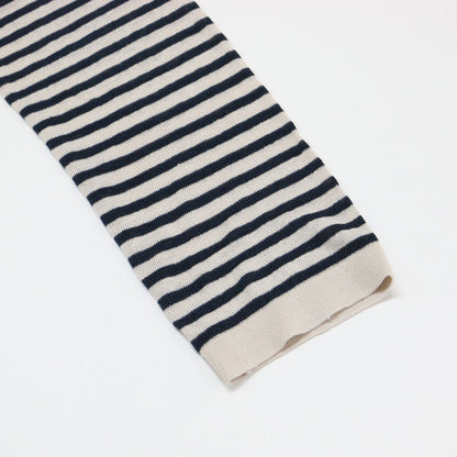 ニット パーカー / プルオーバー フード ボーダー ワイド