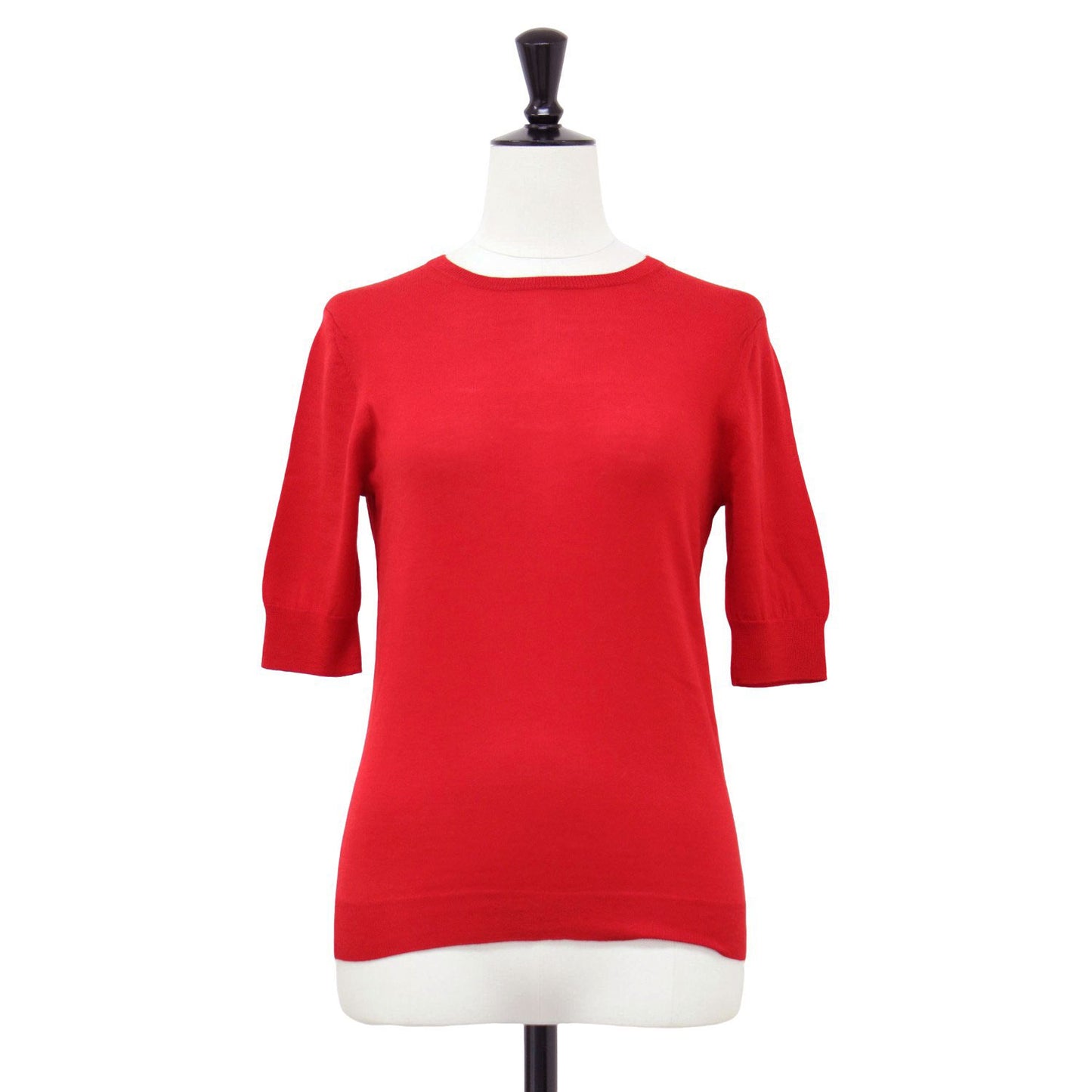 スーパーファインウール クルーネック プルオーバー / ニット 半袖 ハイゲージ