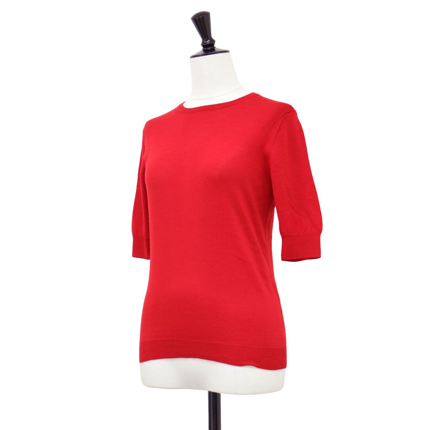 スーパーファインウール クルーネック プルオーバー / ニット 半袖 ハイゲージ