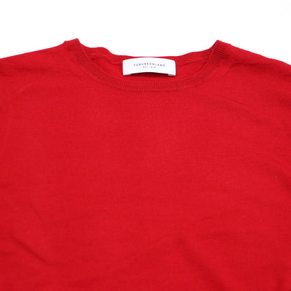 スーパーファインウール クルーネック プルオーバー / ニット 半袖 ハイゲージ