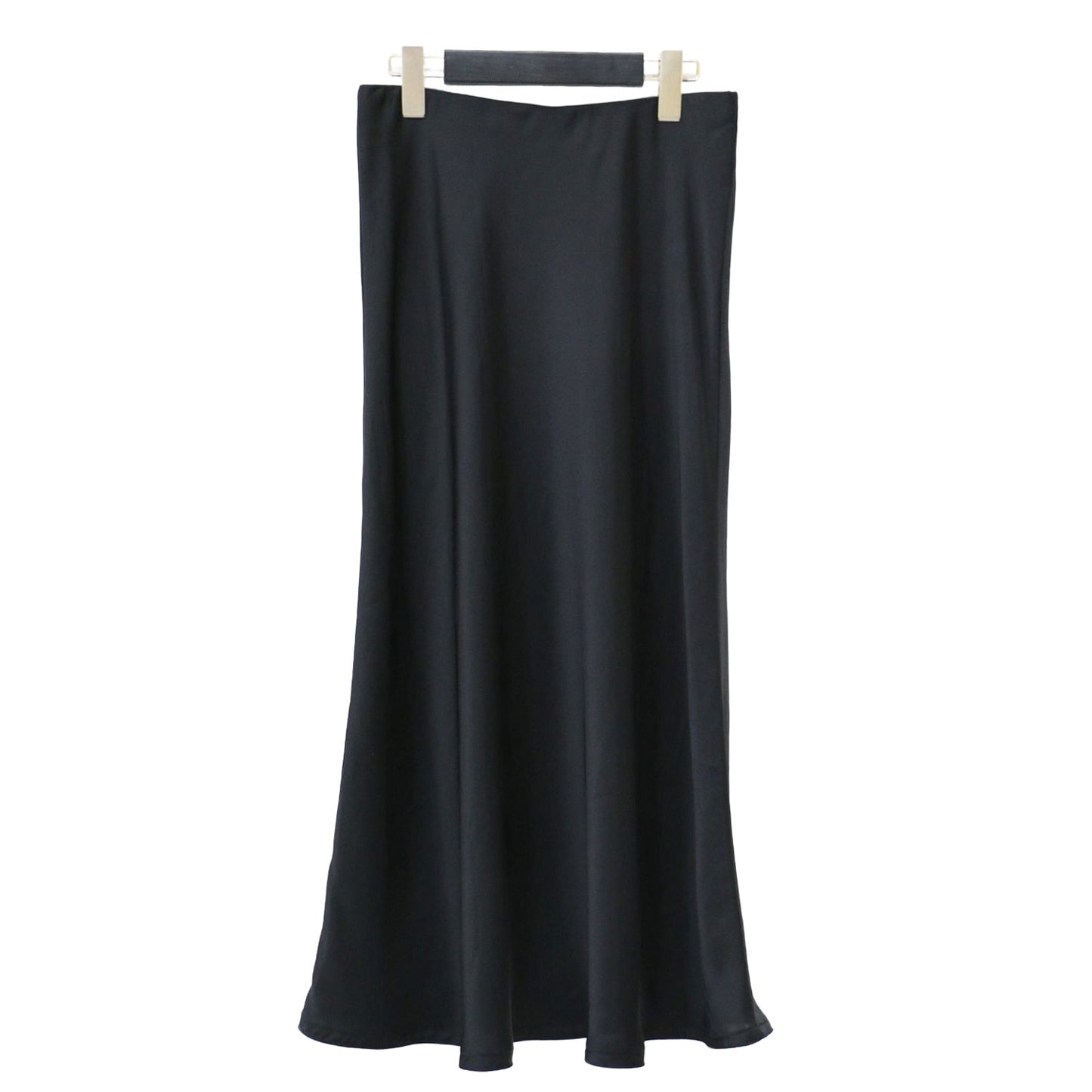 サテン マーメイド スカート / ロング丈 フレア ウエストゴム