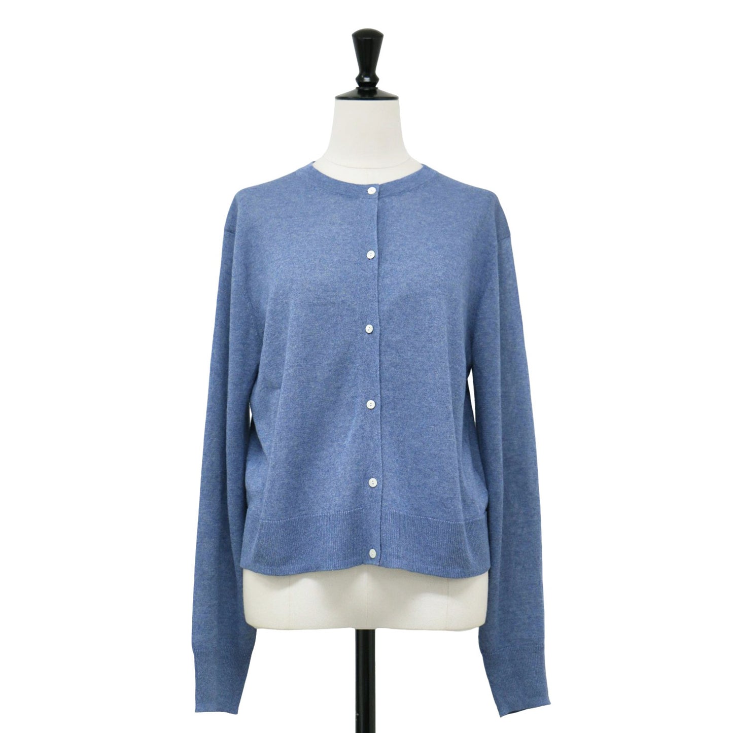 24春夏 クルーネック ショート丈 カーディガン / Sheer Knit Tesoro ニット 長袖 シアー