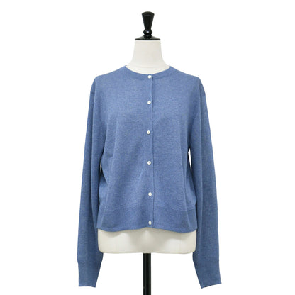 24春夏 クルーネック ショート丈 カーディガン / Sheer Knit Tesoro ニット 長袖 シアー