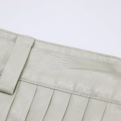 ウールプリーツ ロングスカート / Aライン フレア ベルトループ