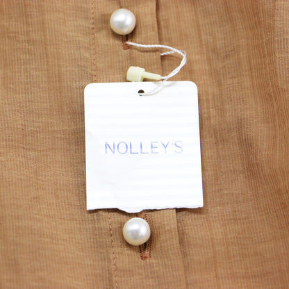 カールマイヤー パール釦 半袖 2WAY ブラウス / シャツ フレンチスリーブ パールボタン タック シアー