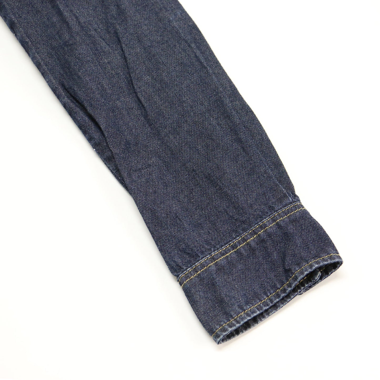 ロゴ デニム シャツ / 長袖 スナップボタン コットン ウォッシャブル
