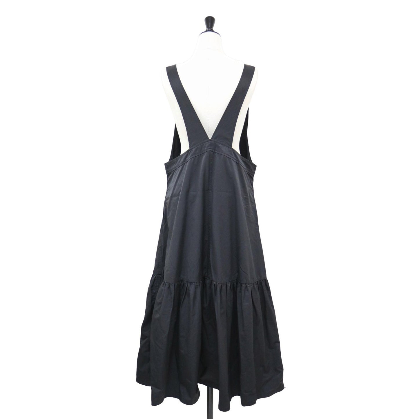 AER オーバーオール ジャンパースカート / ロング丈 フレア ギャザー ティアード コットン ナイロン