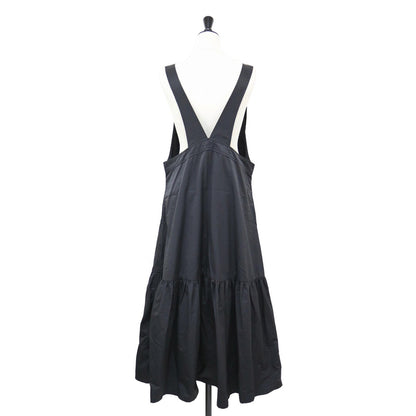 AER オーバーオール ジャンパースカート / ロング丈 フレア ギャザー ティアード コットン ナイロン