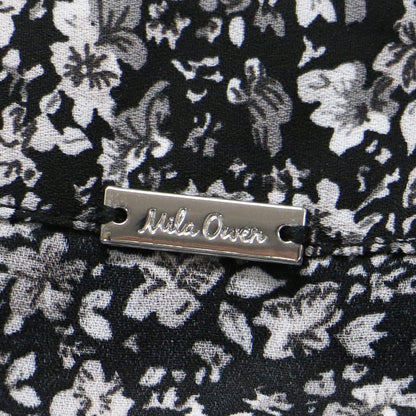 24秋冬 ボウタイ ティアード ワンピース / ロング丈 長袖 小花柄 フラワープリント リボン フレア