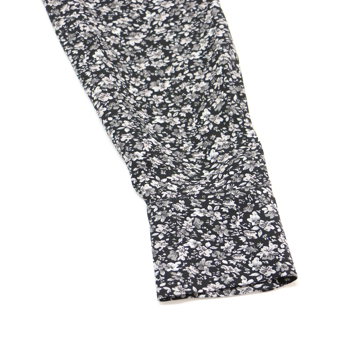 24秋冬 ボウタイ ティアード ワンピース / ロング丈 長袖 小花柄 フラワープリント リボン フレア