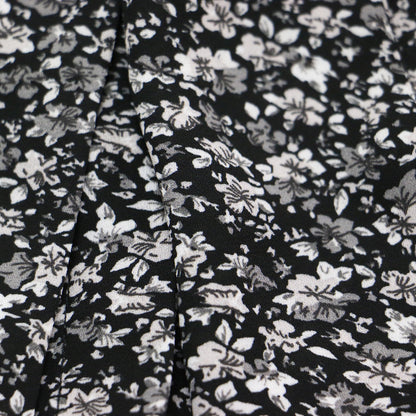 24秋冬 ボウタイ ティアード ワンピース / ロング丈 長袖 小花柄 フラワープリント リボン フレア