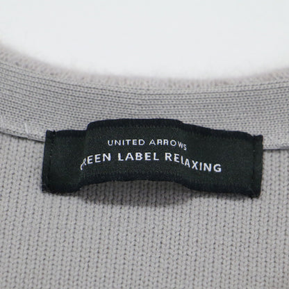 24秋冬 FOXブレンド セッケツ ノーカラー ニット カーディガン / ジャケット 長袖 クルーネック ワイド 比翼ボタン ウール