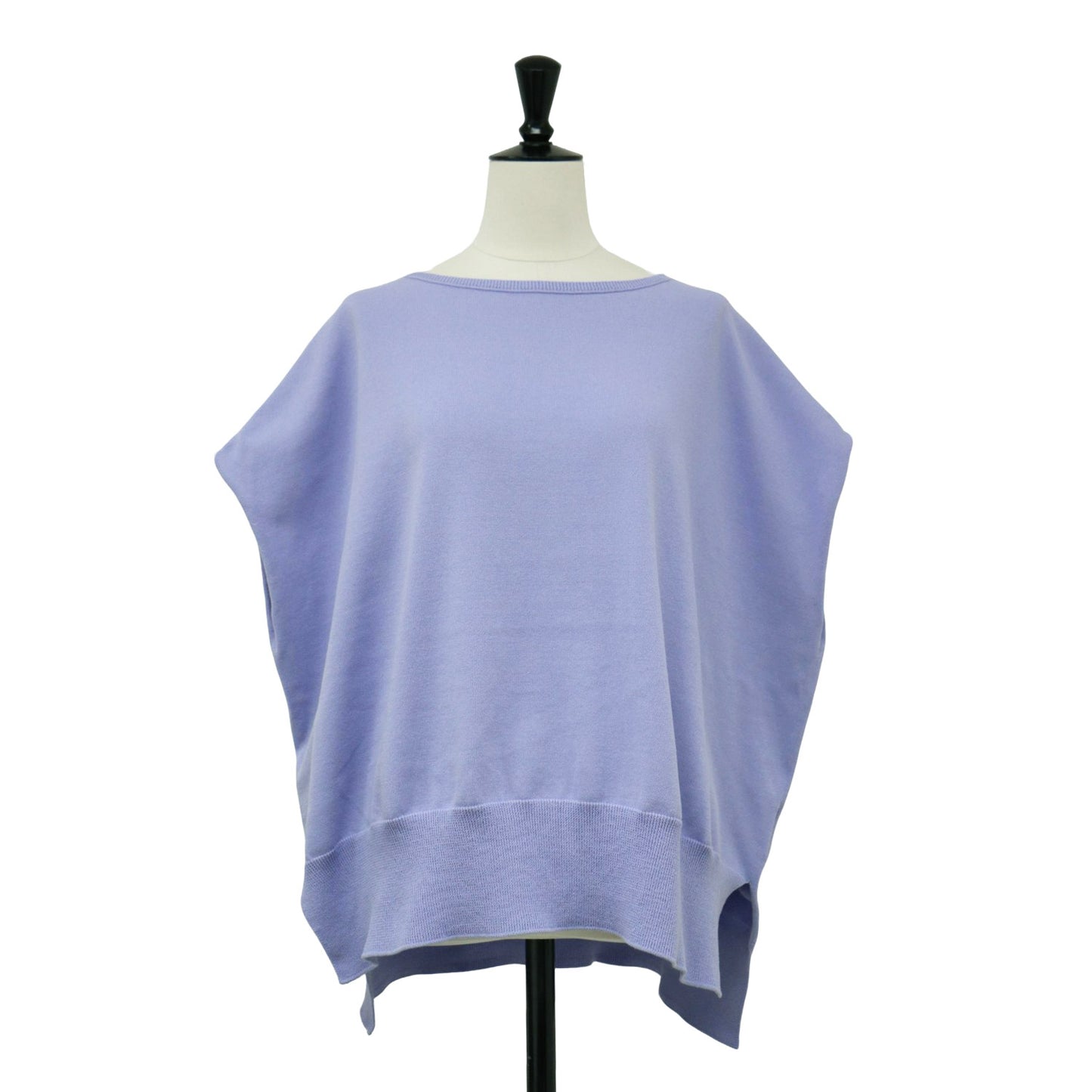 ハイゲージ ワイド ニット トップス / COTTON FIT フレンチスリーブ ストレッチ
