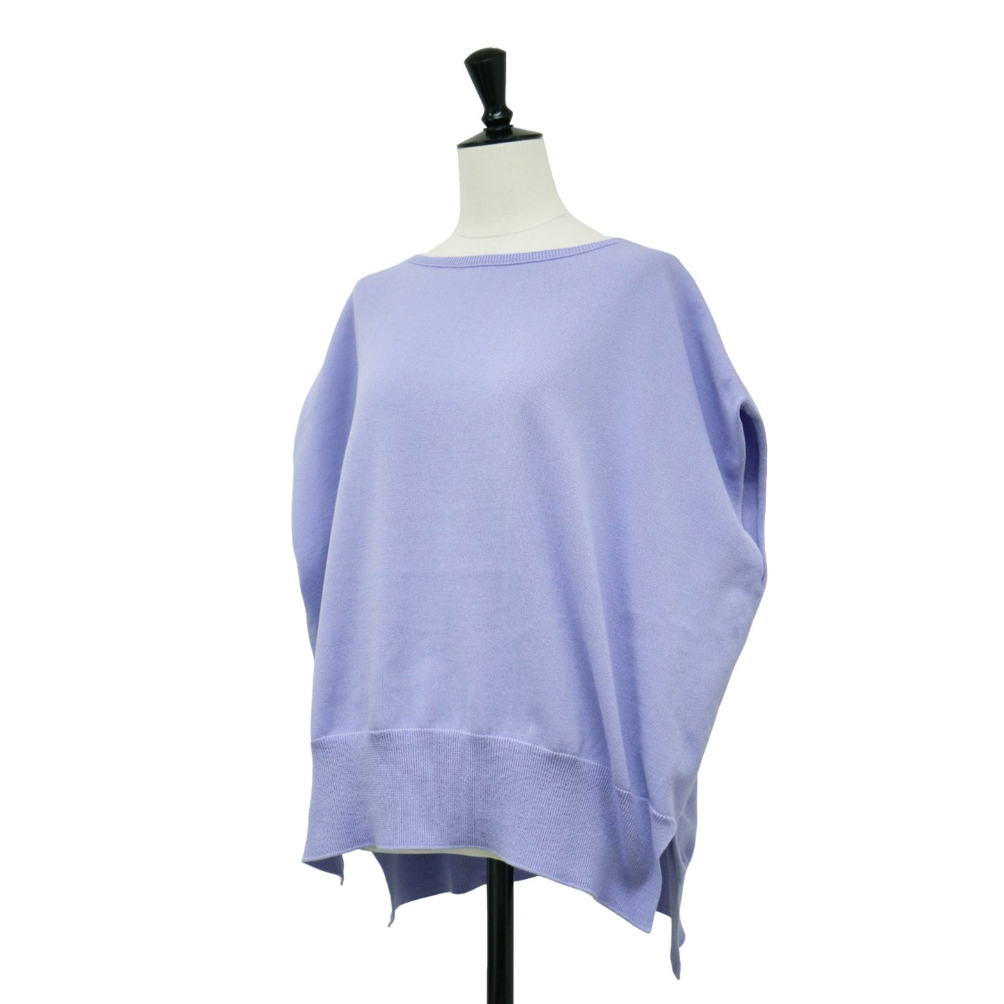 ハイゲージ ワイド ニット トップス / COTTON FIT フレンチスリーブ ストレッチ