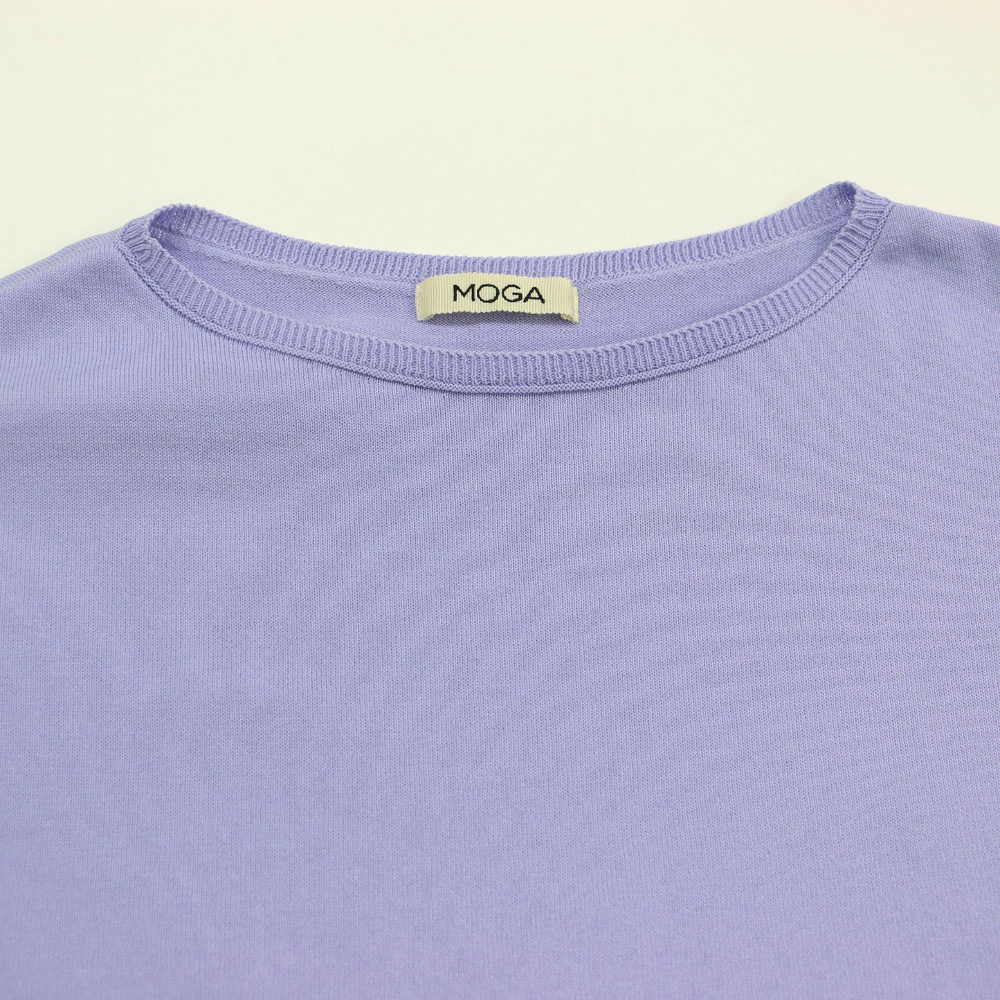 ハイゲージ ワイド ニット トップス / COTTON FIT フレンチスリーブ ストレッチ
