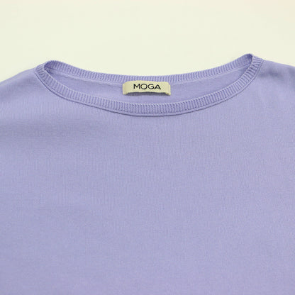 ハイゲージ ワイド ニット トップス / COTTON FIT フレンチスリーブ ストレッチ