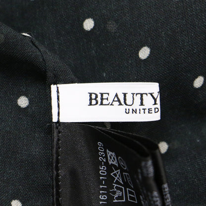 ドット バンドカラー シャツ / ブラウス 長袖 シアー タック