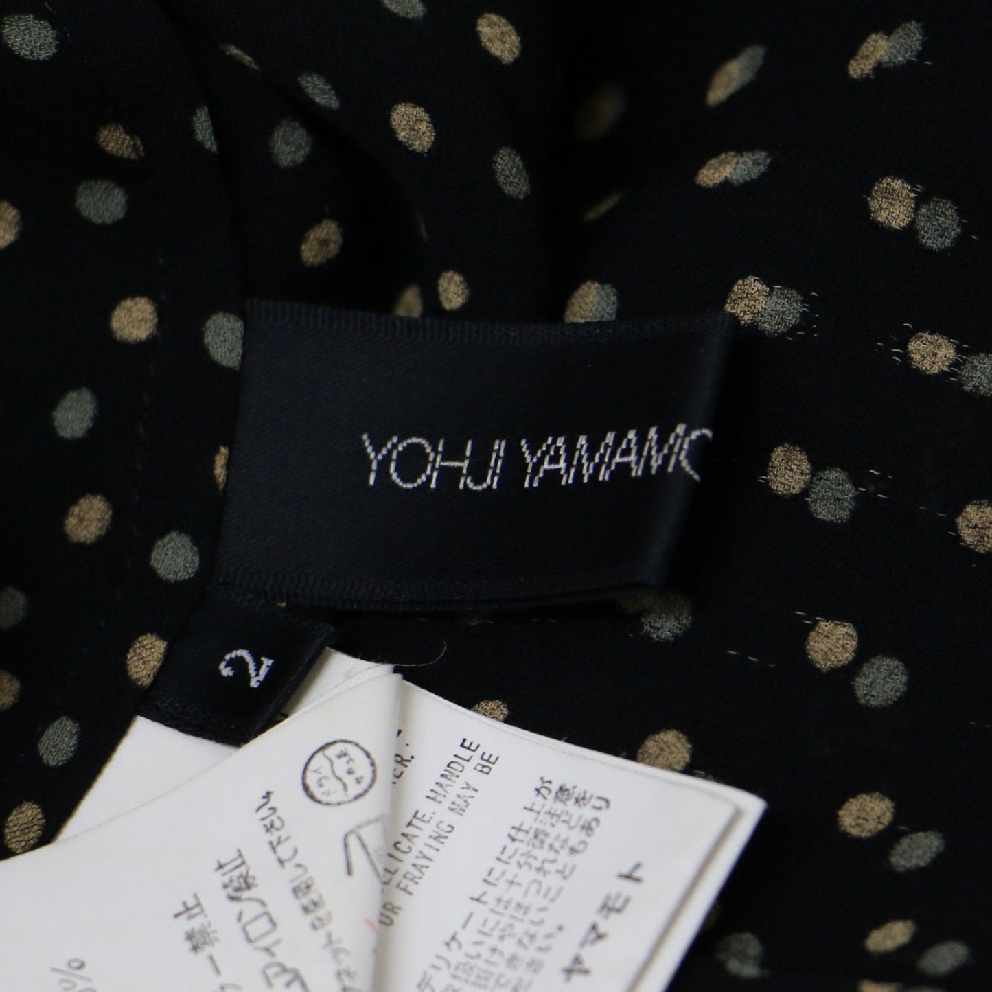 Yohji Yamamoto ＋NOIR ドットプリント ワンピース / ロング丈 マキシ ノースリーブ 総柄 ジョーゼット ヴィンテージ