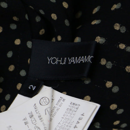Yohji Yamamoto ＋NOIR ドットプリント ワンピース / ロング丈 マキシ ノースリーブ 総柄 ジョーゼット ヴィンテージ